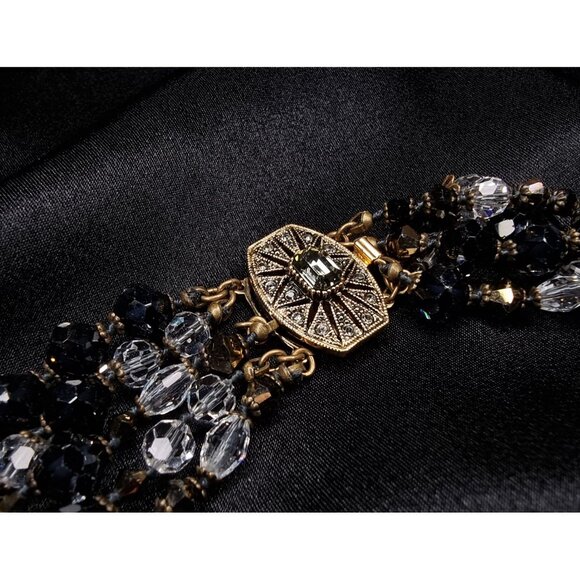 Rare Find Vintage 80s-90s Multi-Strand Glass Beaded Necklace - Picture 5 of 6